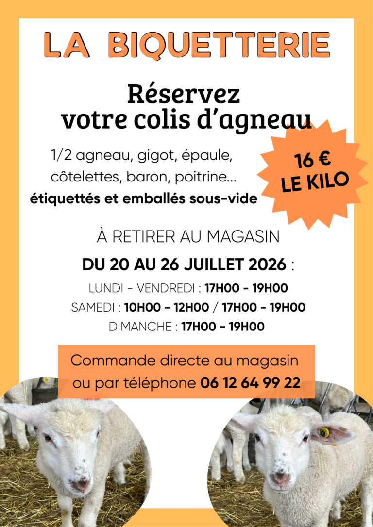 Réservez votre colis d&rsquo;agneau !